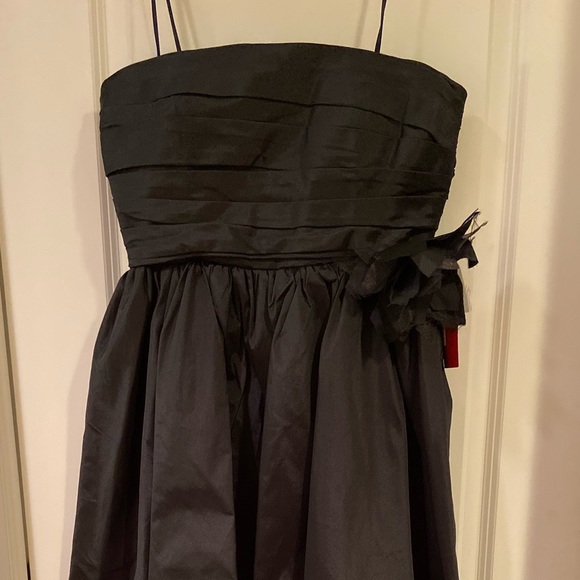 NWT Taffeta high low black strapless dress 14 - Picture 4 of 8